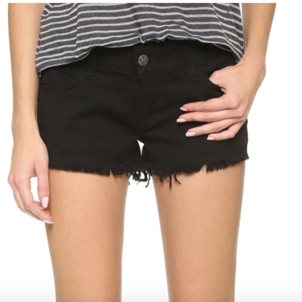 Black jean shorts